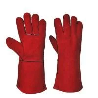 Перчатки спилковые (краги спилковые) красные Ти Тр То Тп400 Ми Мп